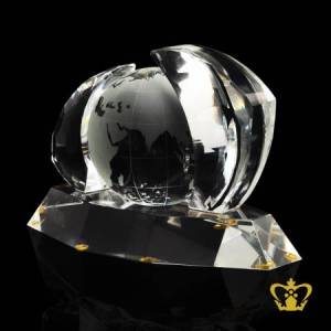 Personalized-crystal-globe-in-arc-for-desktop-customized-with-your-name-designation-logo