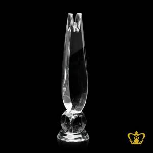 Pinnacle-crystal-trophy-with-clear-ball-and-base