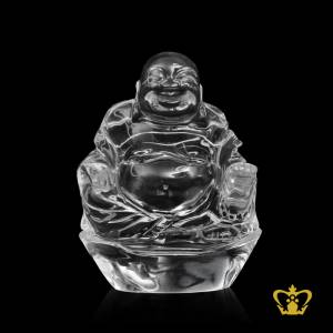 Crystal-replica-of-laughing-Buddha-Buddhist-religious-souvenir-gift
