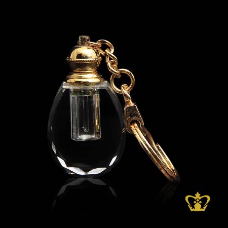 U-Shape-Perfume-Bottle-Crystal-Key-Chain-with-Gold-Color-Chain-Gift-Customized-Logo-Text-Image-Birthday-Graduation-Friends-Family-Gift-Valentines-Day