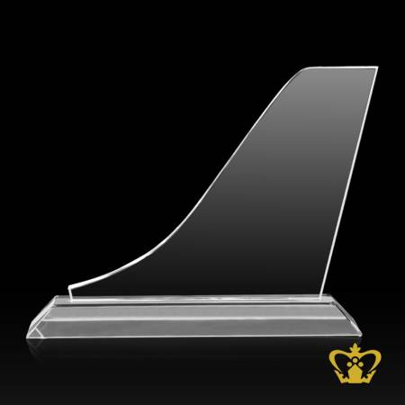 Handcrafted-Crystal-Airplane-Tail-Trophy-with-customize-Text-Logo-Base-UAE-Famous-Souvenirs