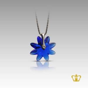 Blue-crystal-flower-pendant-elegant-gift-for-her
