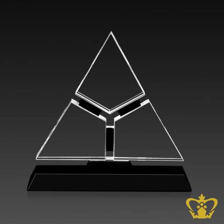 Personalized-crystal-triangular-trophy-shape-with-black-base