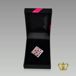 Exquisite-brooch-inlaid-with-pink-and-violet-crystal-lovely-gift-for-her