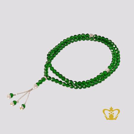 Crystal-Green-Prayer-99-Beads-Tasbih-Sibha-Misbaha-Islamic-Religious-Gift-Eid-Ramadan-Souvenir