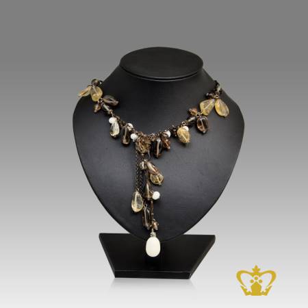 Dangling-necklace-embellished-with-crystal-stone-and-pearl-perfect-gift-for-her