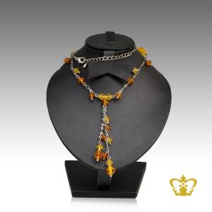 Dangling-pendant-embellished-with-yellow-and-amber-crystal-stone-perfect-gift-for-her