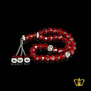 Red-Crystal-Tasbih-Prayer-33-Beads-Sibha-Misbaha-Islamic-Religious-Gift-Eid-Ramadan-Souvenir