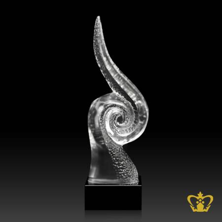 Handcrafted-Crystal-Spiral-Trophy-with-Black-Base-Customized-Logo-Text-