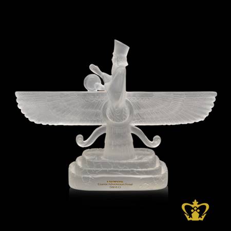 Crystal-Replica-Faravahar-Zoroaster-Zarathustra-Zoroastrianism-Mazdayasna-religious-souvenir-gift