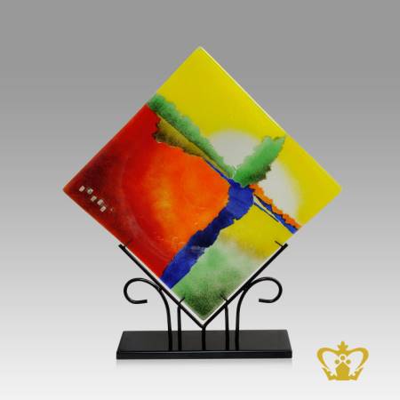 Classic-vibrant-artistic-multicolored-crystal-center-plate