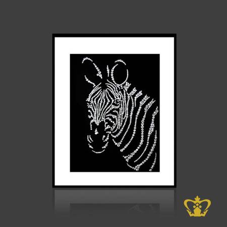 Artistry-Photo-Frame-of-a-Zebra-Embellish-with-Crystal-Stone-with-Intricate-Detailing