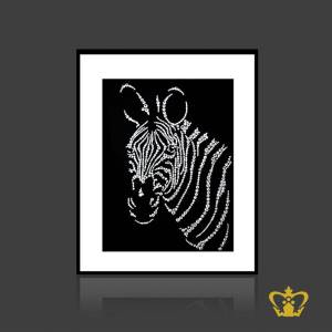 Artistry-Photo-Frame-of-a-Zebra-Embellish-with-Crystal-Stone-with-Intricate-Detailing
