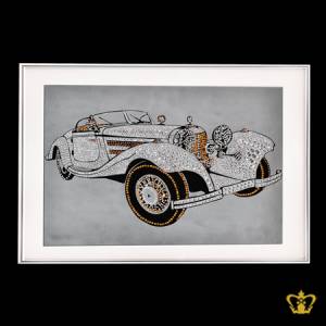 Artistry-Photo-Frame-of-a-Vintage-Mercedes-Car-Embellish-with-Crystal-Stone