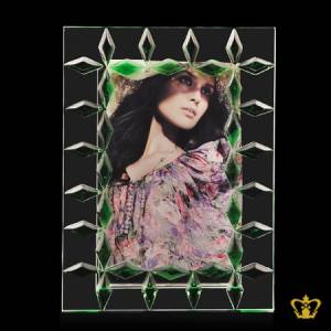 Artistry-Crystal-Photo-Frame-Embellish-with-Fancy-leafs-on-the-side-with-Intricate-Detailing