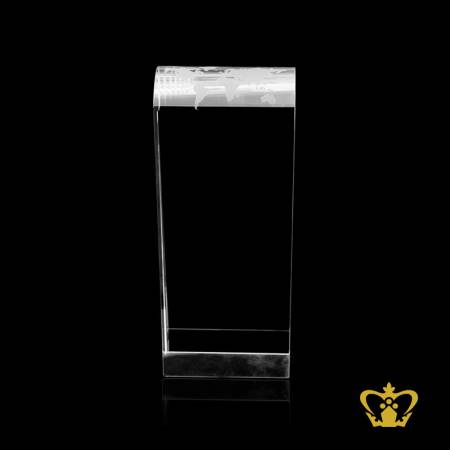 Rectangular-Vertical-Crystal-Block-Trophy-with-World-Map-Engraving-on-top-Customized-Logo-Text-9-50-INCH-X-9-INCH