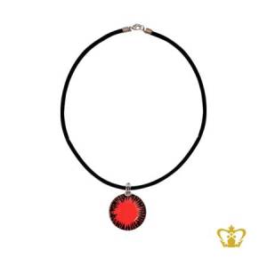 Red-and-black-round-shape-crystal-pendant-perfect-gift-for-her