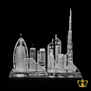 Crystal-Replica-of-Dubai-Famous-Land-Mark-Gift-Tourist-Souvenir-11-Inch-Customized-Logo-Text-