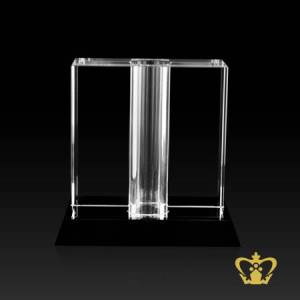 Personalized-crystal-pen-holder-for-desktop-customized-with-your-name-designation-logo