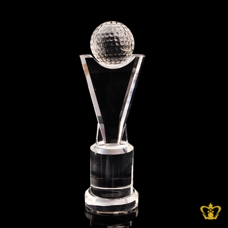 Personalized-Crystal-Golf-Victory-Trophy-Stands-On-Clear-Crystal-Base-Customized-Text-Engraving-Logo