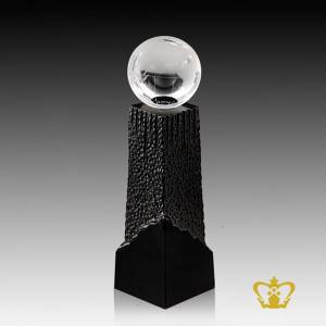 Personalize-Crystal-Trophy-Theme-Globe-stands-on-Rock-Crystal-Customize-Text-Engraving-Logo-Base-UAE-Famous-Gifts