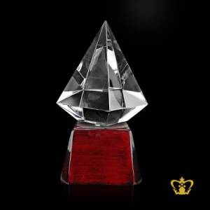 Crystal-Pyramid-Rotating-with-Wooden-Base-Customized-75MM-X-170MM