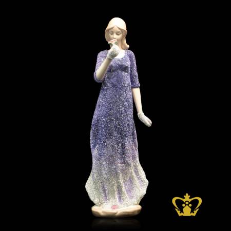 Personalized-Figurine-of-a-Lady-wearing-Purple-Dress