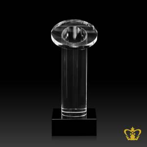 Handcrafted-rod-trophy-crystal-with-black-base-customized-logo-text-