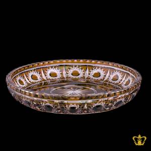 Alluring-amber-crystal-centerplate-ornamented-with-intense-star-pattern