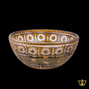 Alluring-amber-crystal-bowl-adorned-with-handcrafted-intense-star-and-floral-pattern