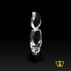 Personalize-Crystal-Trophy-with-Flame-Shape-Theme-Customize-Text-Engraving-Logo-Base-UAE-Famous-Gifts