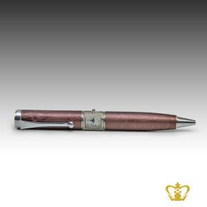 Writing-pen-brown-with-clock-attached-gift-for-him-fathers-day