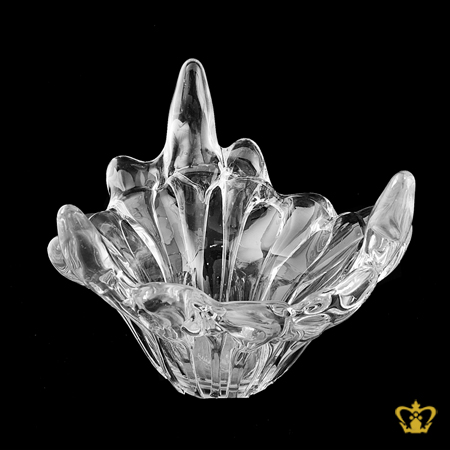 Elegant-hand-blown-luminous-fancy-crystal-bowl-exotic-ethereal-pattern-decorative-gift