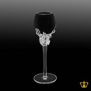 Mysterious-black-crystal-candle-holder-with-flaming-stem