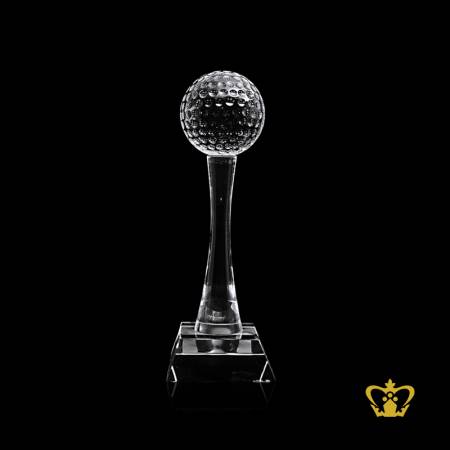 Personalized-Crystal-Golf-Trophy-Stands-On-Clear-Crystal-Base-Customized-Text-Engraving-Logo