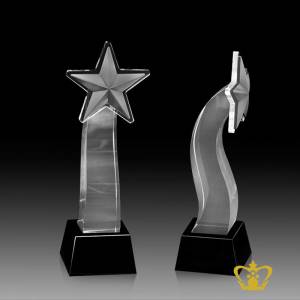 Personalized-Crystal-Trophy-with-Star-Shape-Theme-Customized-Text-Engraving-Logo-Base-UAE-Famous-Gifts
