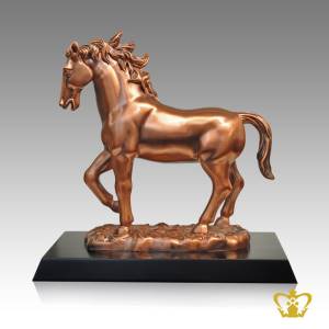 Personalized-Metal-Brown-Horse-Cutout-Trophy-With-Black-Base-Customized-Logo-Text