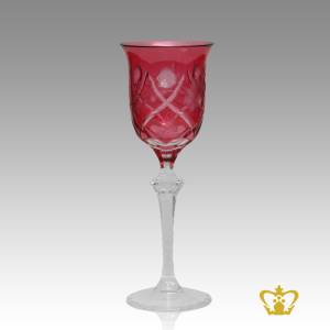 Classic-red-wine-goblet-with-leaf-cut-pattern-sleek-and-stylish-hand-carved-crystal-stem-