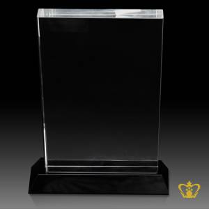 Handcrafted-Crystal-Plaque-Award-with-Black-Base-Customized-Logo-Text-