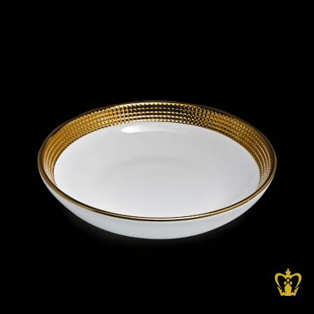 Ceramic-dotted-round-bowl-with-gold-border