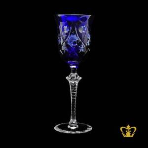 Floral-blue-elegant-red-wine-crystal-goblet-with-intense-pattern-hand-carved-stylish-clear-stem