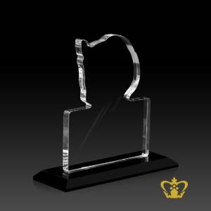 Handcrafted-Crystal-Cutout-Trophy-with-Stand-on-Black-Base-Customized-Logo-Text