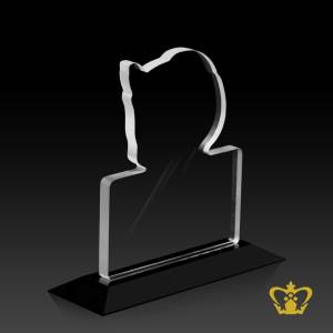 Handcrafted-Crystal-Cutout-Trophy-With-Stand-On-Black-Base-Customized-Logo-Text