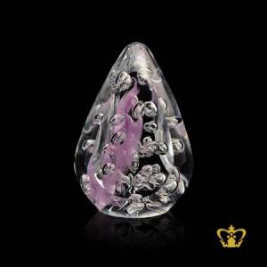 Mesmerizing-Artistic-Crystal-Paperweight-with-Purple-Toned