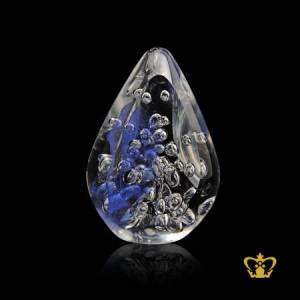 Luminous-blue-crystal-potpourri-allured-with-sparkling-bubbles-handcrafted-designer-paperweight-souvenir-gift