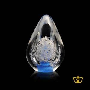 Artistic-mesmerizing-crystal-potpourri-in-blue-Tone-With-Intricate-Bubbles-Inside