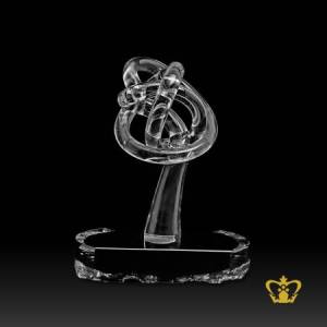 Customized-crystal-knot-shape-trophy-stands-with-base-personalize-text-engraving-logo-base-UAE-famous-souvenirs