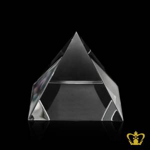 Personalized-crystal-pyramid-with-brown-base-for-desktop-customized-with-your-name-designation-logo