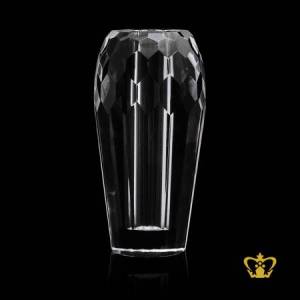 Gleaming-crystal-bud-vase-with-handcrafted-diamond-facet-cuts