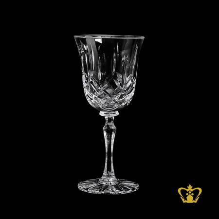 Vintage-look-luxurious-classic-crystal-wine-glass-elegant-cuts-alluring-handcrafted-stem-5-oz